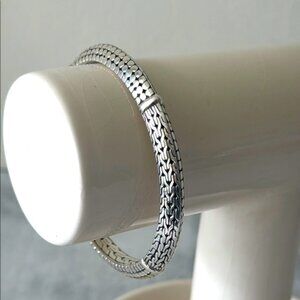 Annika Witt 925 Sterling Silver Statement Bangle Bracelet D-2 5/8in